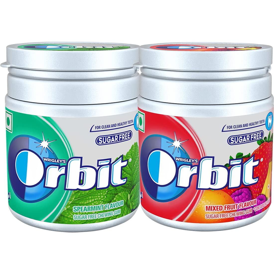 Orbit Sugar Free Chewing Gum (2 Pots Of Spearmint And 2 Pots Of Mixed