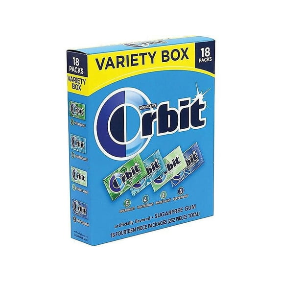 Orbit Sugar-Free Gum Mint Variety Pack, 18 Pk./14 Ct., 18Count