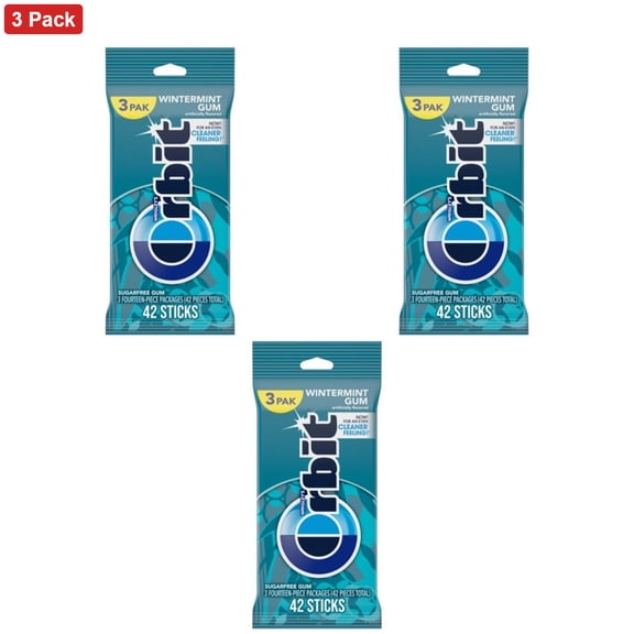 Orbit Sugar-Free Wintermint Chewing Gum - 14ct/3pk