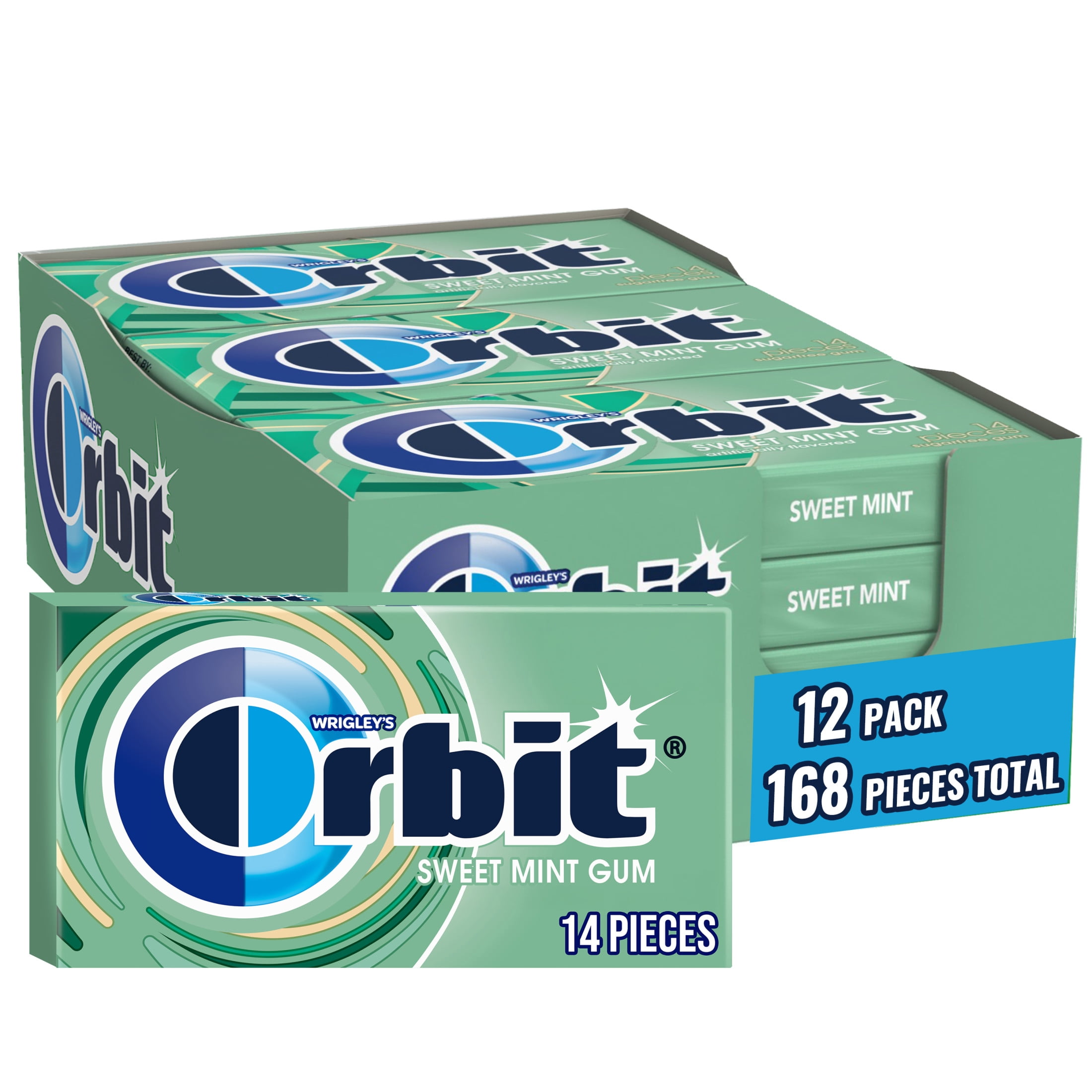 Orbit, Chewing Gum, Sweet Mint, Sugar Free, 12 Ct Bulk Box