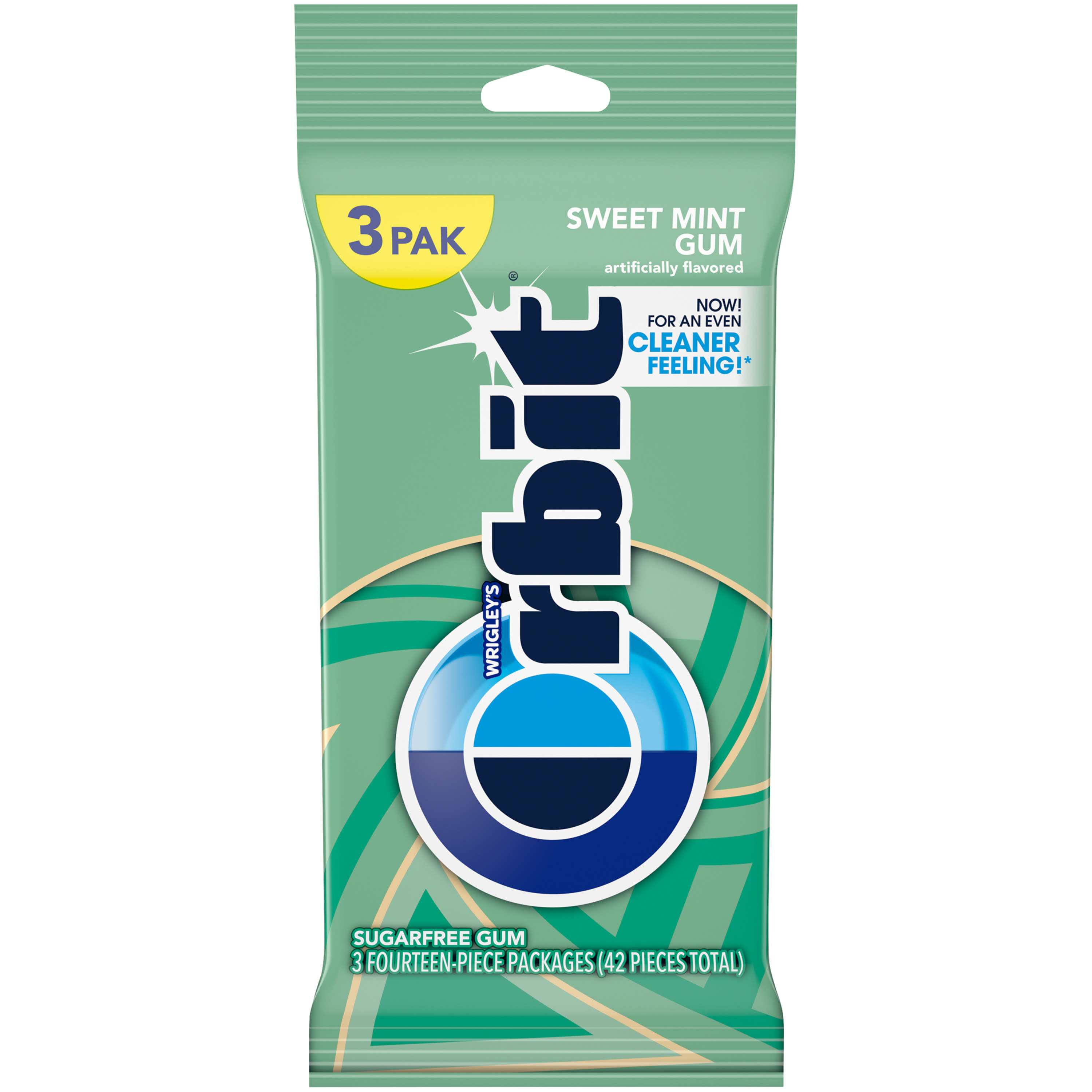 Orbit Sweet Mint Sugar Free Chewing Gum Travel Essentials - 3 Ct Pack - image 1 of 13