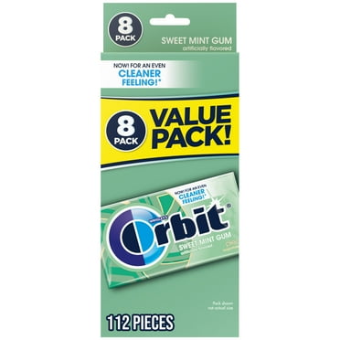 Orbit Sweet Mint Sugar Free Travel Chewing Gum Bulk - 14 ct (8 Pack)