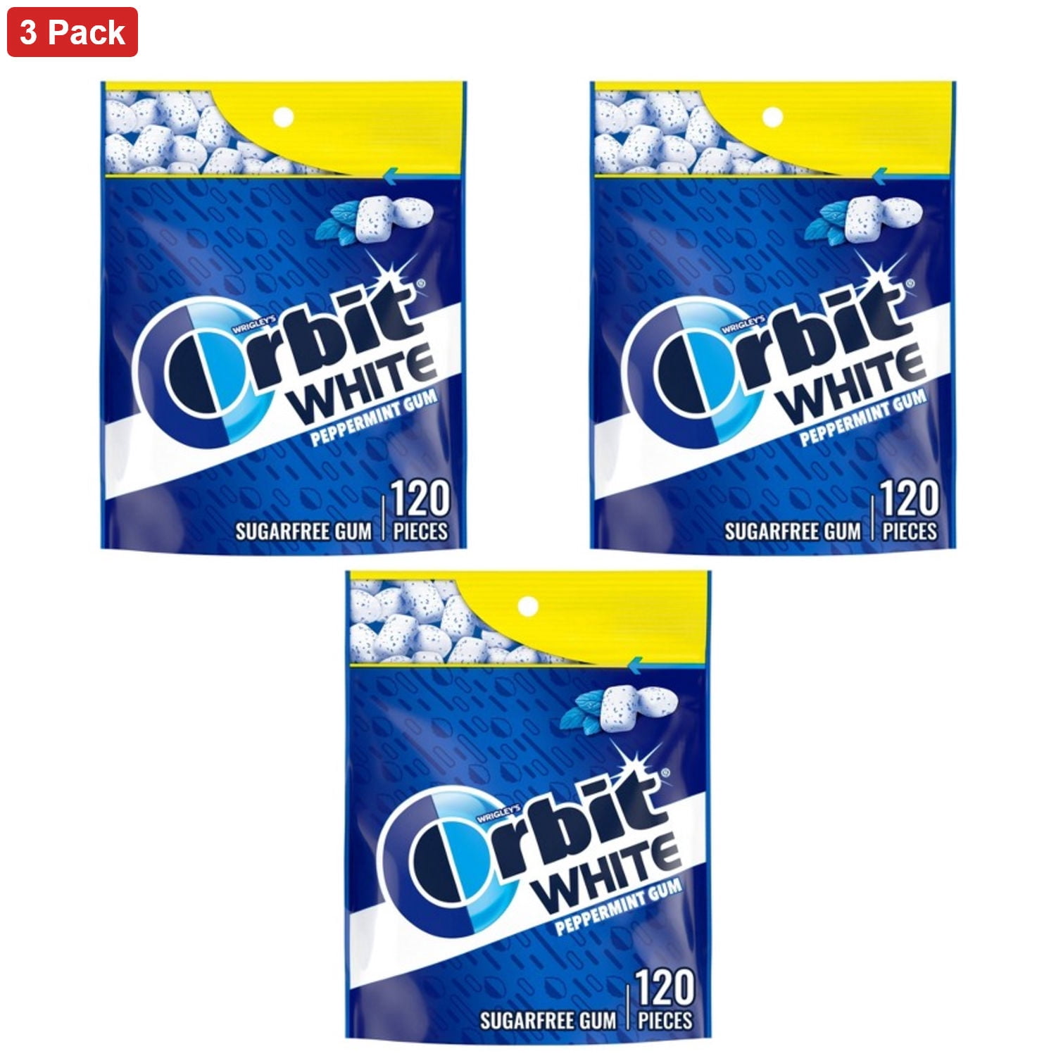 Orbit White Peppermint Gum Bulk - 8.5oz/120ct