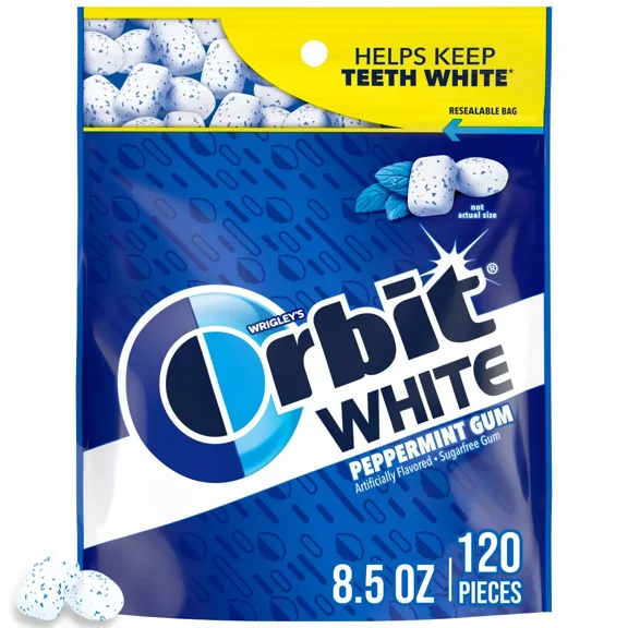 Orbit White Peppermint Gum Bulk - 8.5oz/120ct