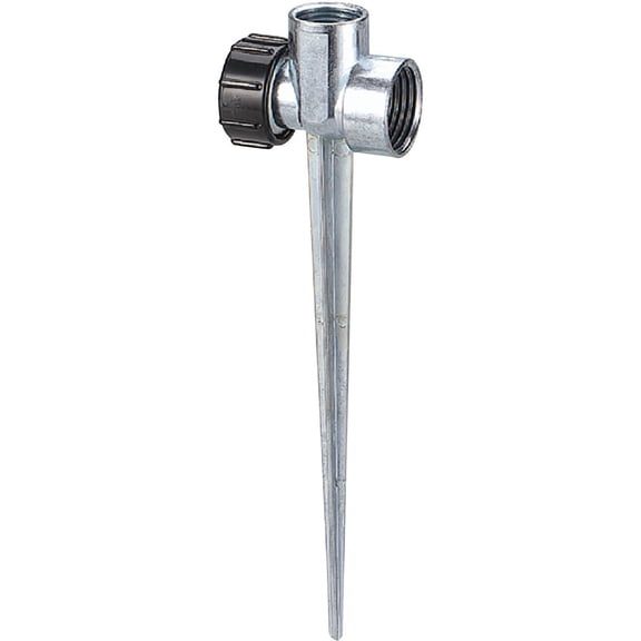 Orbit Metal Flow-Thru Lawn Sprinkler Spike Base for 1/2" Yard Sprinklers, 58034N