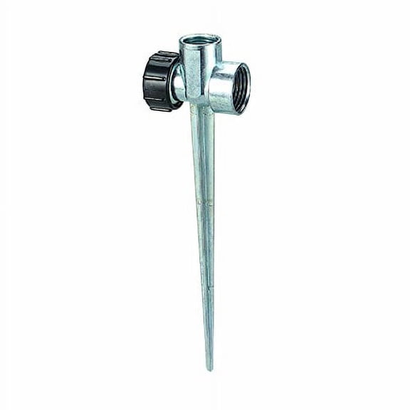 Orbit Metal Flow-Thru Lawn Sprinkler Spike Base for 1/2" Yard Sprinklers, 58034N
