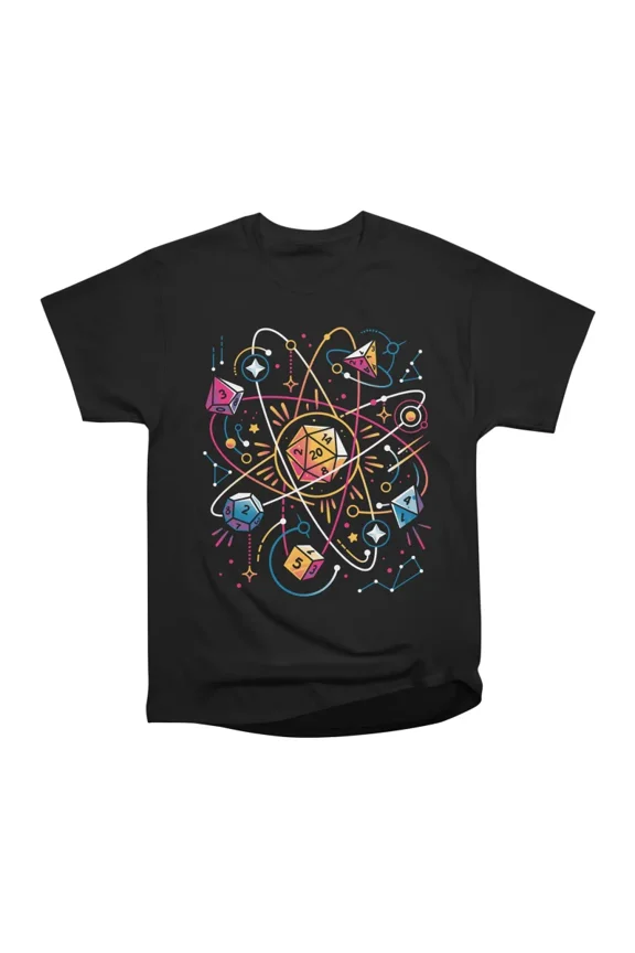 Orbital Atomic Dice Space RPG T-Shirt Tee Gift For Him Merch For Her Apparel For Friend