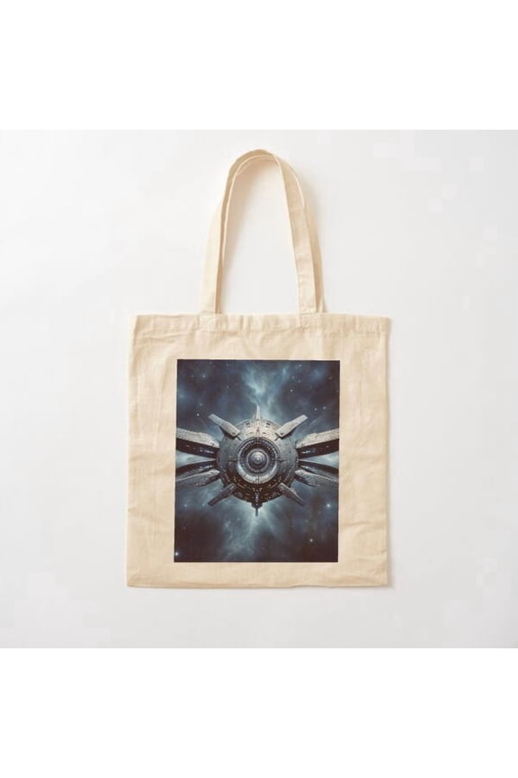 Orbital Odyssey: The Galactic Compass Canvas Tote Bags, Reusable Shopping Bag
