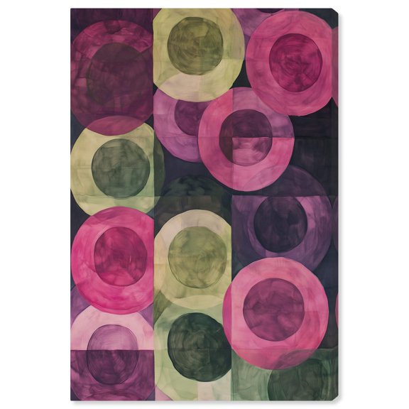 Orbital Pattern Canvas Colorful Abstracts by Art Remedy, Gallery Wrapped, 16 x 24