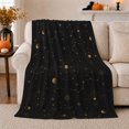 thumbnail image 1 of Orbital Planet Diagrams With Stars And Constellations, Soft Flannel Blanket with Astronomical Diagram Illustration Print, Housewarming Gift and Home Decor for Bedroom and Living Room, 1 of 7