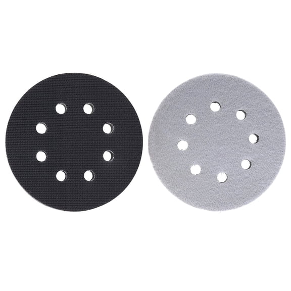 Orbital Sander Buffing Pads 5'' Soft Density Sponge, 8-Hole Design, 2-Pack, Prevents Tool Damage