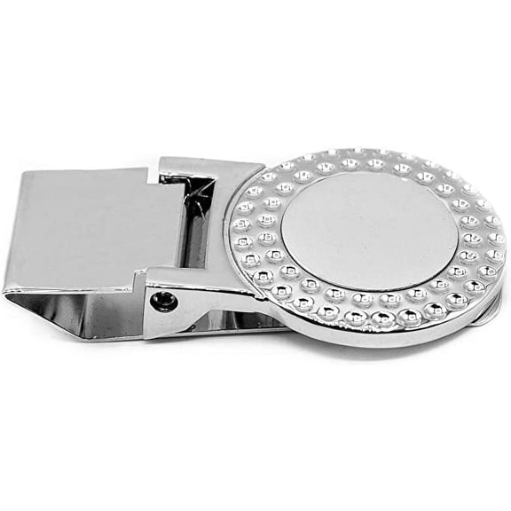 Orbital Silver Ribbed Stainless Steel Hinged Money Clip