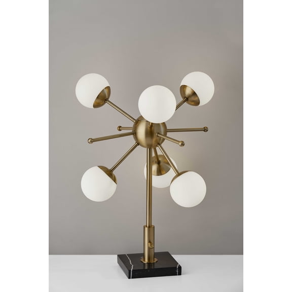 Orbital Sphere Brass LED Table Lamp