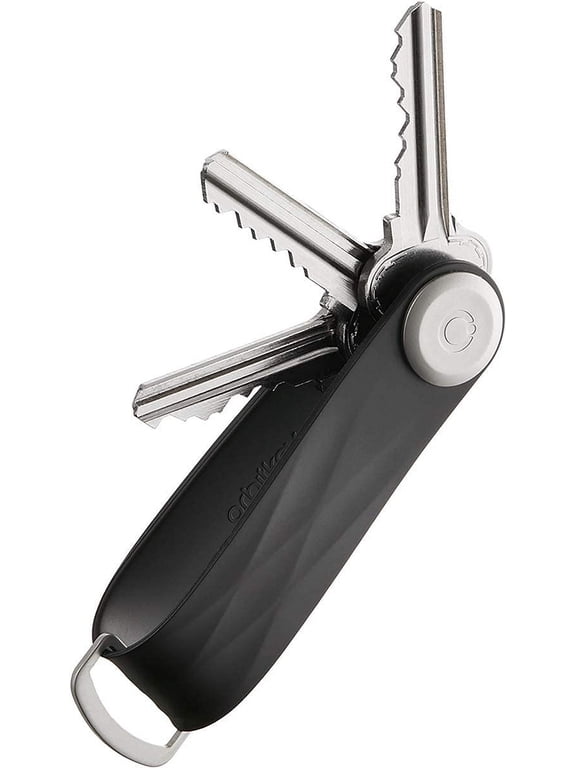 Active Rubber Key Organizer - Holds 7 Keys, Jet Black