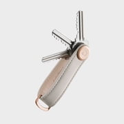 Orbitkey Leather Keychain Organizer - Stone Grey, Holds 7 Keys 4.7"