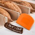 thumbnail image 1 of Orblue Bakers Couche and Proofing Cloth, 100% Cotton Fabric for Bread Dough Baking, Shaping Tool for Baguettes, Loaves, Ciabatta, Bread Couche 35.4 x 23.6 Inches, 1 of 8