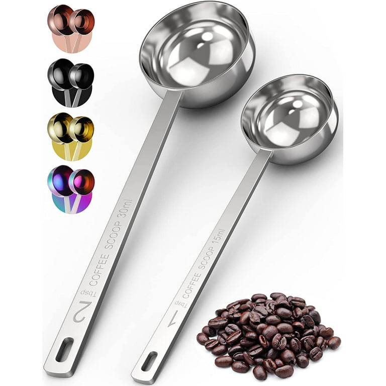 Orblue Coffee Scoop, Stainless Steel Long Handled Spoons, Pack of 2