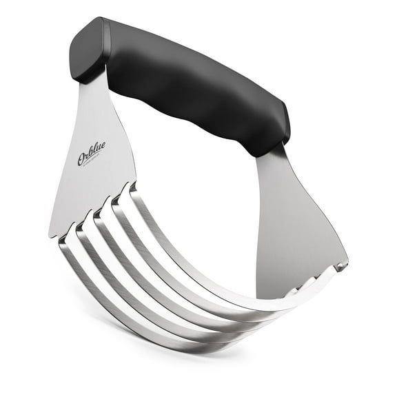 Orblue Dough Blender Pro - Premium Stainless Steel Pastry Cutter with 5 No Flex Blades - Large Size