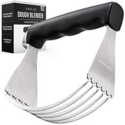 Orblue Dough Blender Pro - Premium Stainless Steel Pastry Cutter with 5 No Flex Blades - Large Size