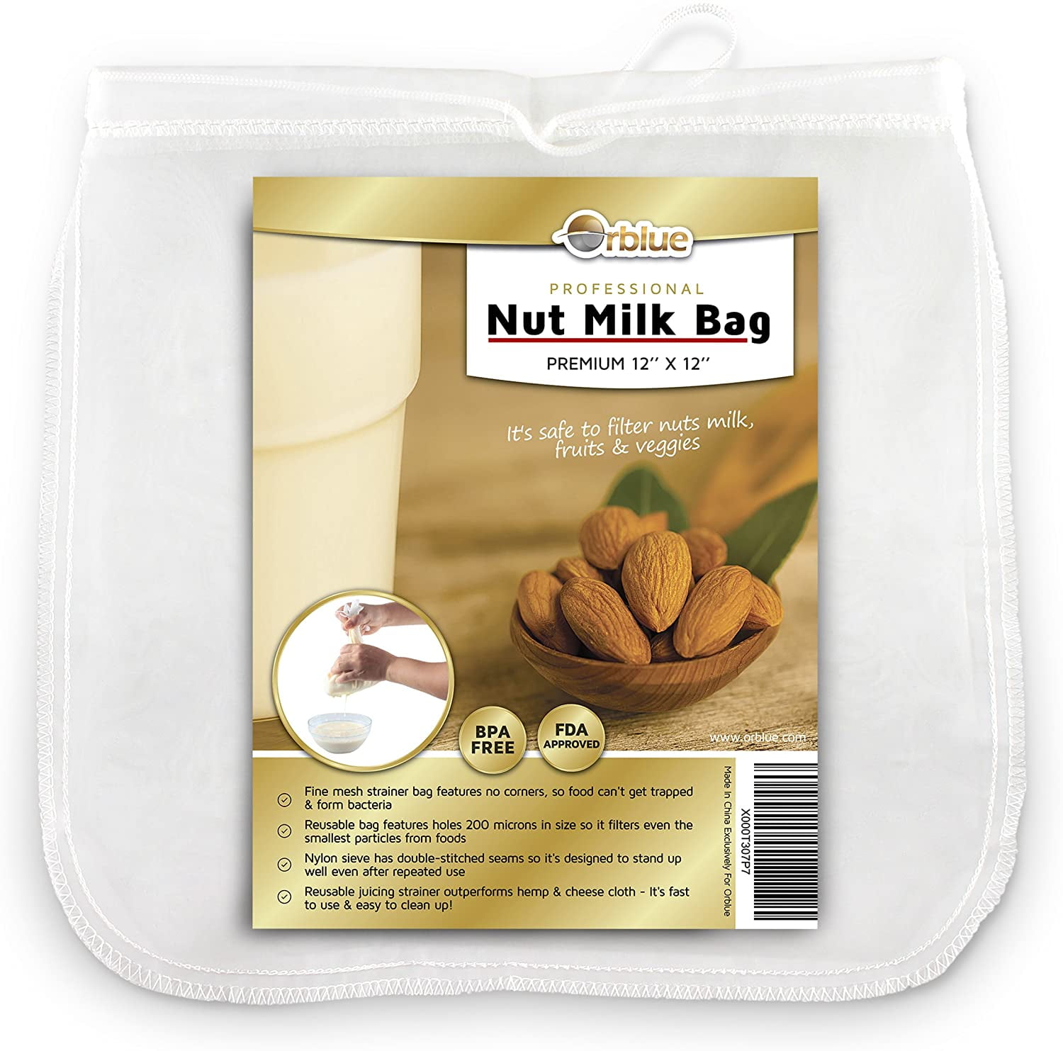 Food Mesh Fine Strainer Bag Milk Orblue Nut