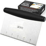 Orblue Pastry Scraper, Stainless Steel Pizza Dough Cutter and Chopper, Multipurpose Bench Scraper