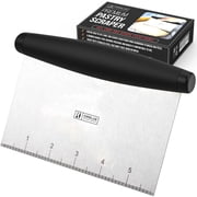 Orblue Pastry Scraper, Stainless Steel Pizza Dough Cutter and Chopper, Multipurpose Bench Scraper