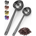 thumbnail image 1 of Orblue Premium Coffee Scoop Set - 1 Tbsp (15ml) & 2 Tbsp (30ml) Measuring Tablespoon - Stainless Steel Coffee Measuring Spoon and Scooper with Long Handles - Pack of 2 Black, 1 of 10
