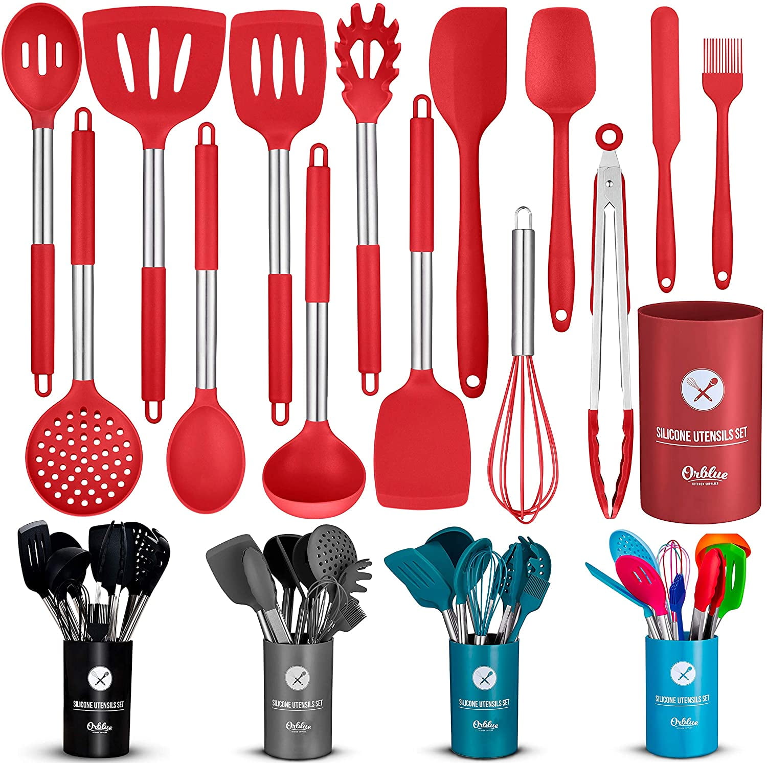 Silicone Cooking Utensils Set Food Grade Safety Silicone Utensil