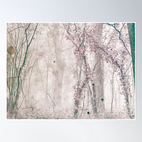 Orbs In The Ultraviolet Forest Poster Wall Art, Modern Wall Decor, 24x36 UNFRAMED