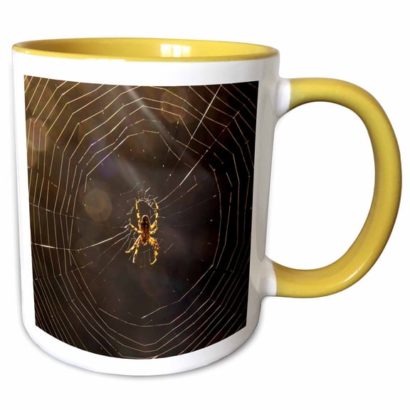 3drose, Orbweaver Spider, Los Angeles, Ca - Na02 Rsp0005 - Rob Sheppard, 11oz Two-tone Yellow Mug