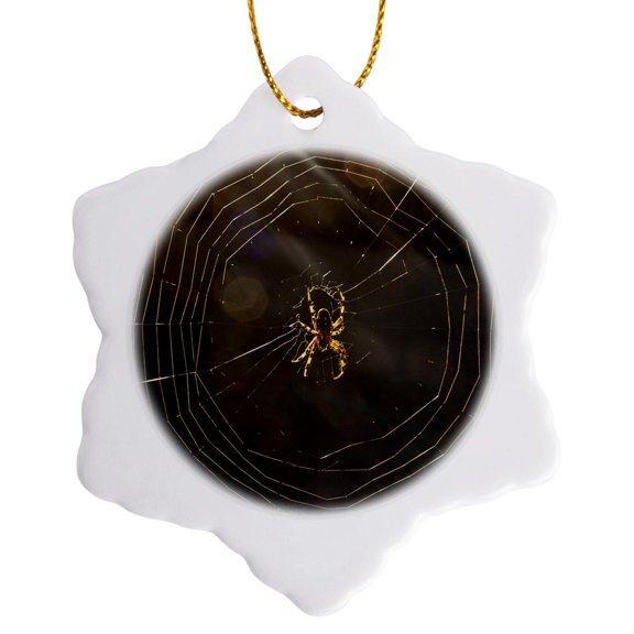 3drose, Orbweaver Spider, Los Angeles, Ca - Na02 Rsp0005 - Rob Sheppard, 3 inch Snowflake Porcelain Ornament