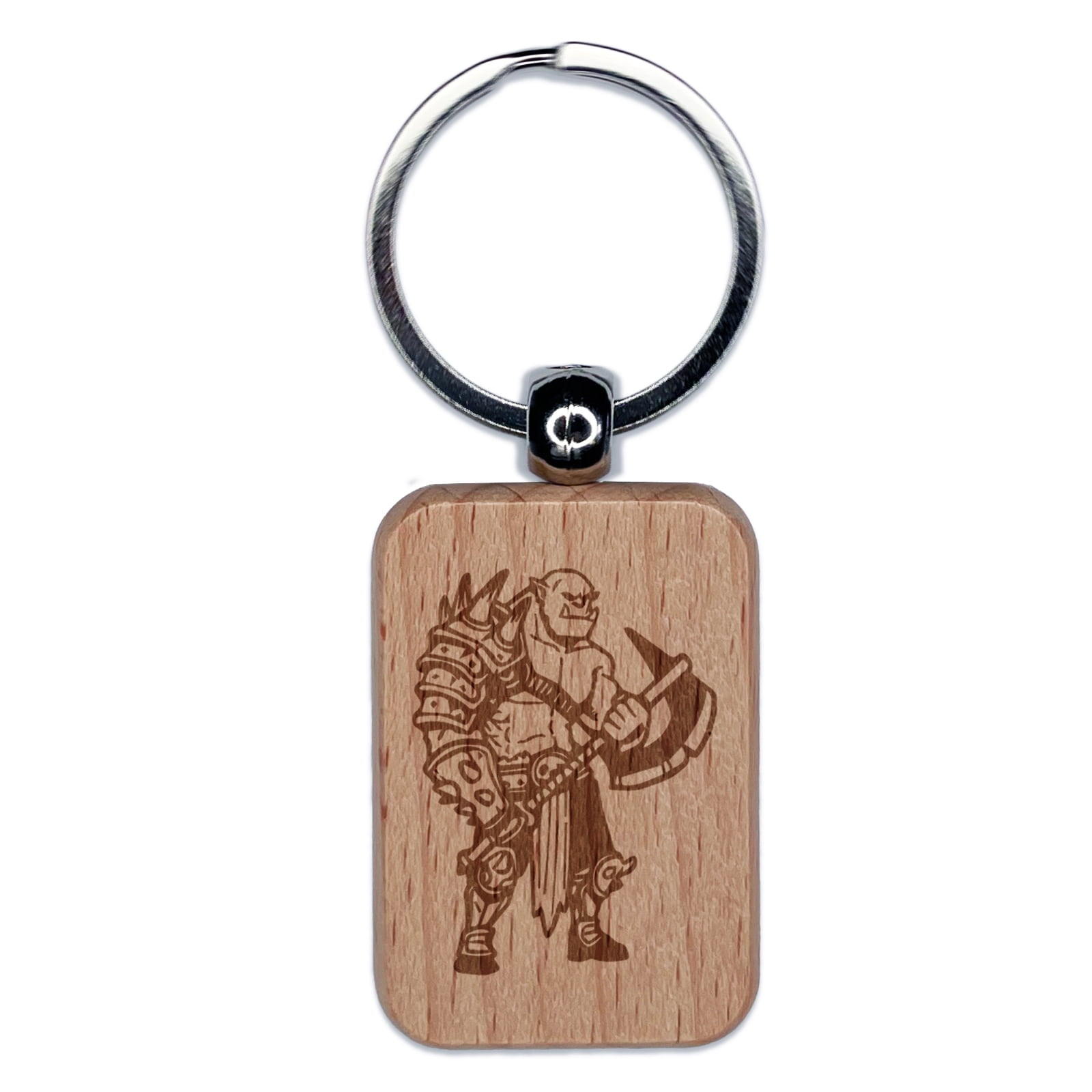 Orc Warrior Berserker Dungeons and Dragons Monster Rectangle Keychain ...