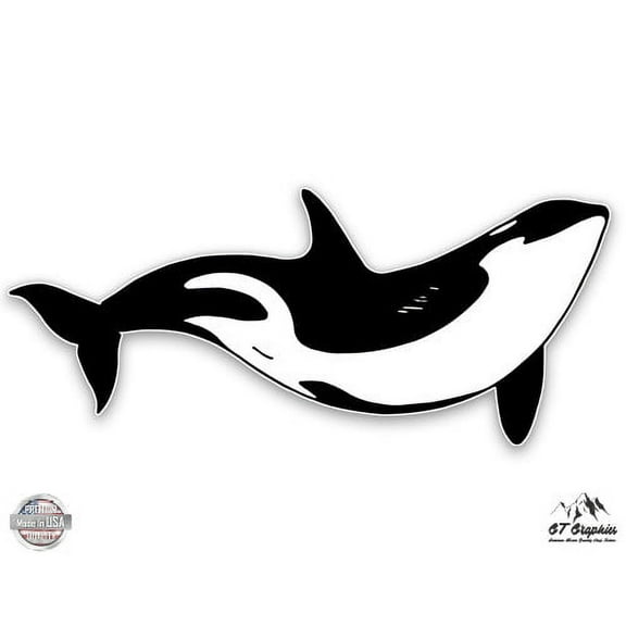 Orca - 3" Vinyl Sticker - For Car Laptop I-Pad Phone Helmet Hard Hat - Waterproof Decal