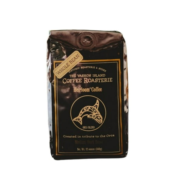 Orca Blend - Roasted by Vashon Island Coffee Roasterie - Whole Bean Coffee - 12 Ounce Bag
