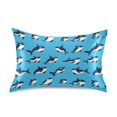 thumbnail image 1 of Orca Blue Pattern Pillowcase Queen Size 30''x20'' Satin Double-Sided Print Soft Wrinkle Resistant, 1 of 9