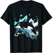 Orca Enthusiast Essential: Men's Killer Whale Graphic Tee for Ocean Lovers - Perfect Casual Gift Idea!
