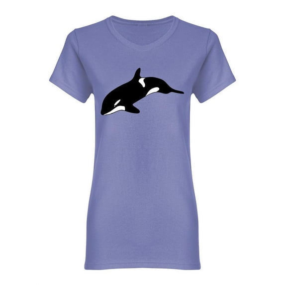 Orca Graphic Shaped T-Shirt Women -Image by Shutterstock, Female Small
