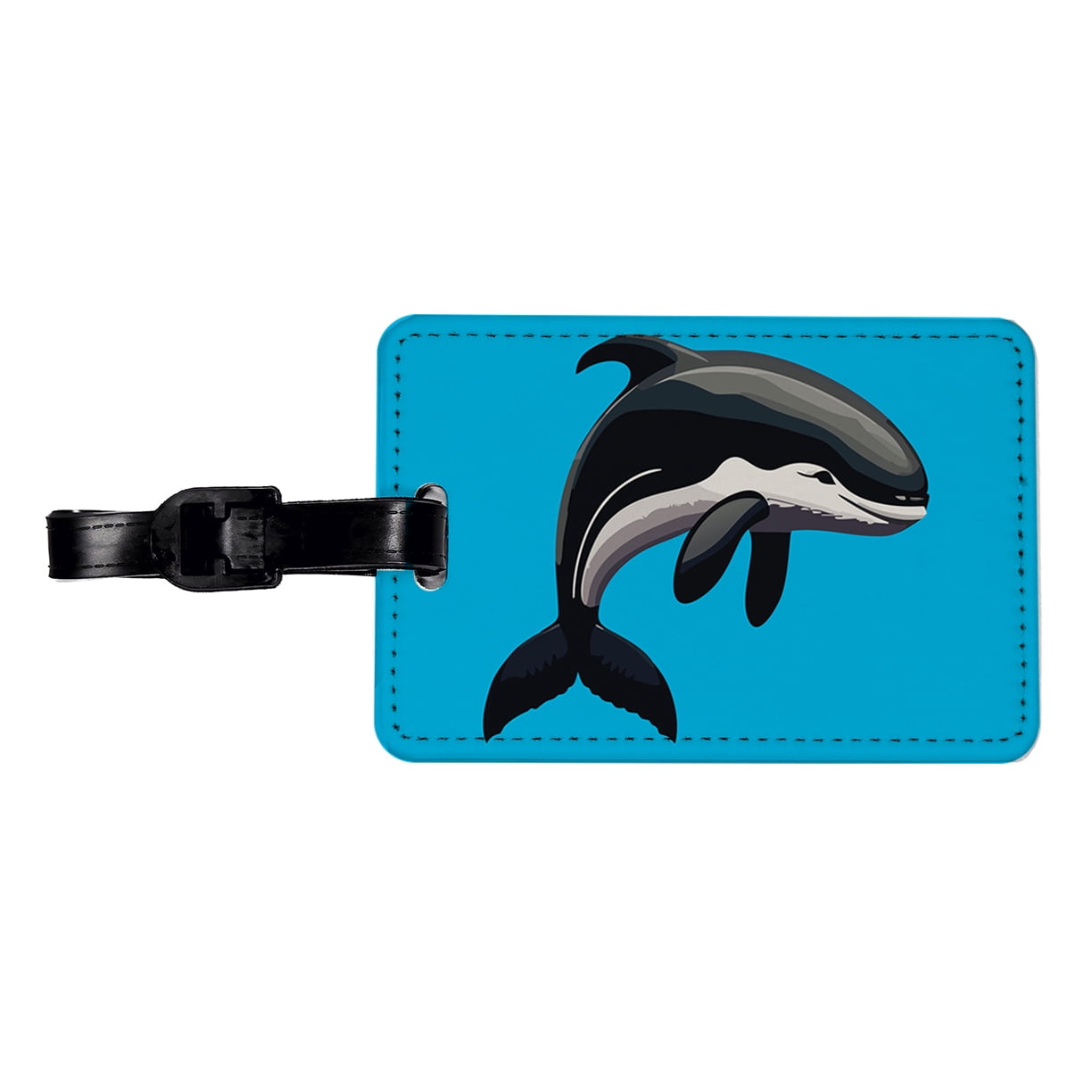 Orca Killer Whale Faux Leather Travel Luggage Tag - Walmart.com