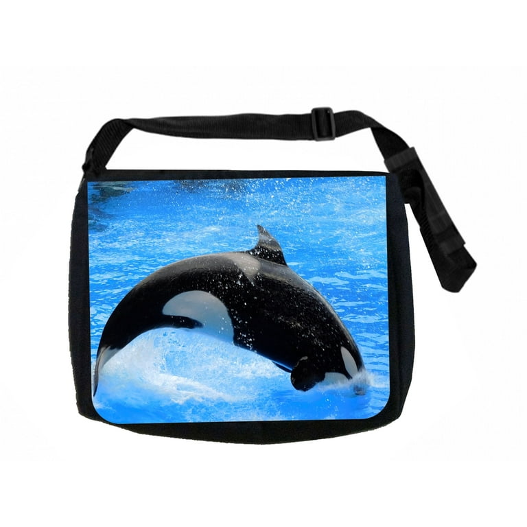 Pencil Case Animal Orca Killer Whale Pencil Pouch 2 Pocket Pencil Case  Organizer Pencil Bag Black 