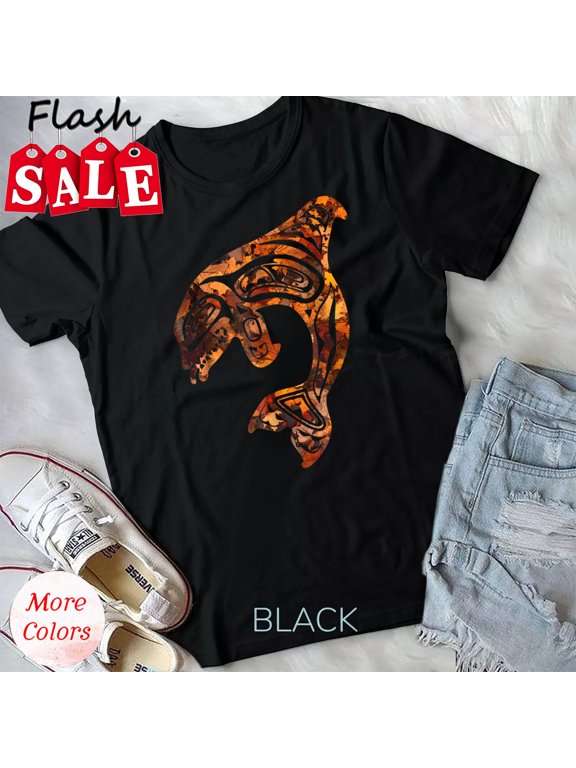 Orca Killer Whale Pacific Northwest Fall Color Autumn Leaves Unisex T-shirt