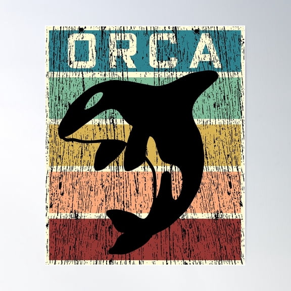 Orca Killer Whale Poster Wall Art, Poster Only