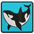 thumbnail image 1 of Orca Killer Whale Swimming Applique Multi-Color Embroidered Hook & Loop Patch - 3 Inch Medium, 1 of 5