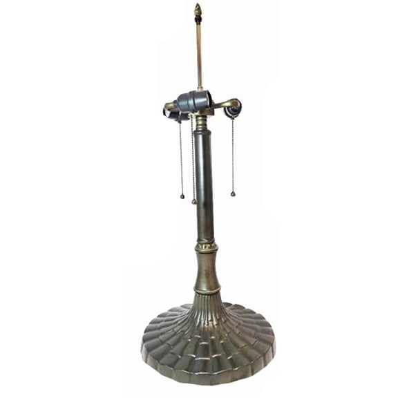 Orca Metal Lamp Base, Dark Bronze Finish with Gold Highlights, Nicely Weighted, 25.5" Tall