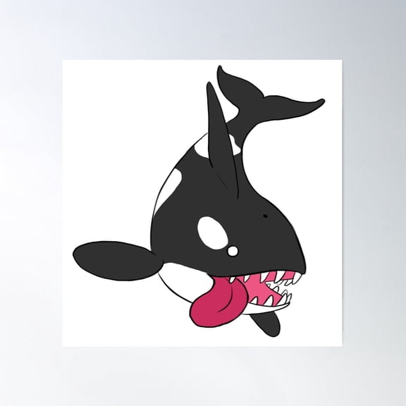 Orca Poster Wall Art, Modern Wall Decor For Living Room Bedroom, 24x24 UNFRAMED