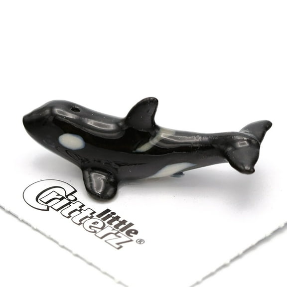 Orca "Seawolf" - miniature porcelain figurine