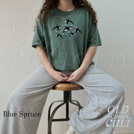 Orca Vintage Style 90s Tshirt, Retro Y2k Orcan Ocean Cute Shirt, Sea Animlas Lovers Shirts, Ocean Shirt, Beach Shirt Gifts