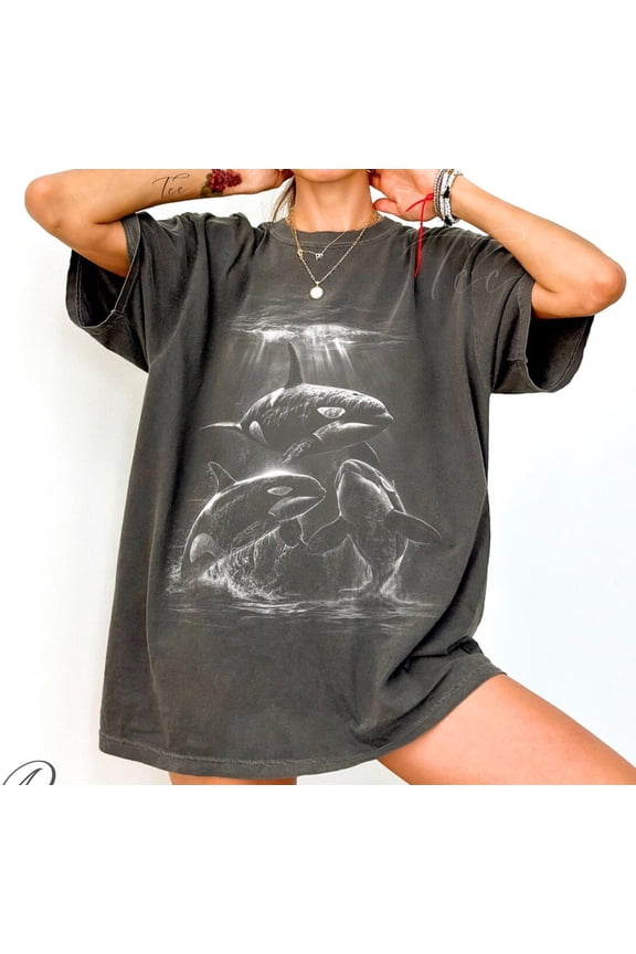 Orca Whale Tshirt Ocean Conservation Environmental Shirt Y2K Save Oceans Shirt Vintage Save Killer Whales Retro Orca T-Shirt Tshirt All Size S-5XL