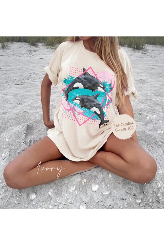 Orca Whale Tshirt Retro 90'S Ocean Conservation Environmental Shirt Y2K Save Oceans Shirt Vintage Save Killer Whales Retro Orca T-Shirt TSHIRT All Size S-5XL