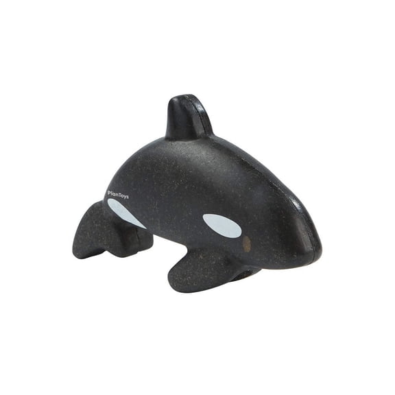 PlanToys Wooden Orca Figurine | Montessori Inspired Toy for Imaginative and Creative Play | Eco Friendly Ocean Animal Figure for Bath and Water Play