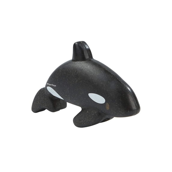 PlanToys® Wooden Orca Figurine | Montessori Inspired Toy for Imaginative and Creative Play | Eco Friendly Ocean Animal Figure for Bath and Water Play